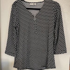 Kim Rogers Black and White Polka Dot Blouse